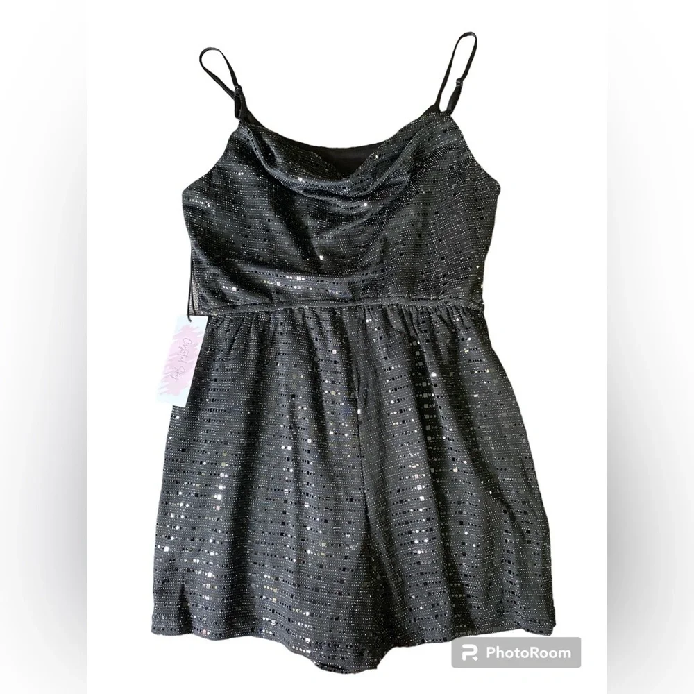 NWT Crystal Sky sequins romper size S - Picture 2 of 3